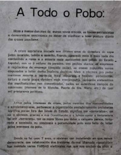 �A todo o Pobo: Non votar!�