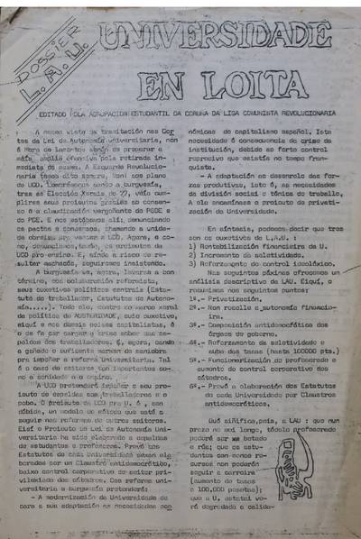 �Universidade en loita�
