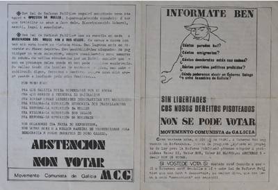 �Informate ben. Sin libertades cos nosos dereitos pisoteados non se pode votar�