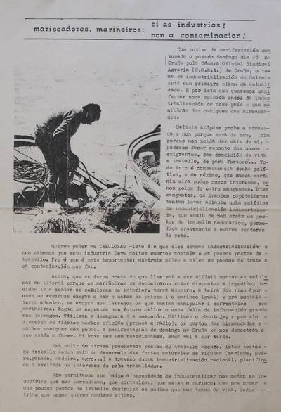 �Mariscadores, mari�eiros: si as industrias non a contaminaci�n!�