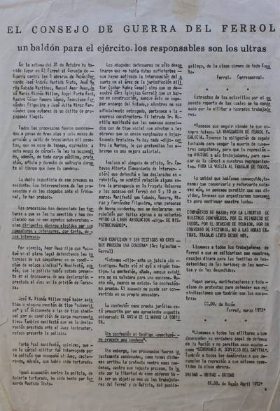 �El Consejo de Guerra del Ferrol. Un bald�n para el ej�rcito�