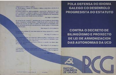 �Pola defensa do idioma galego co desenrolo progresista do Estatuto�
