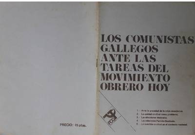 �Los comunistas gallegos ante las tareas del movimiento obrero hoy�