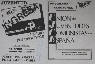 �Programa electoral Union de Juventudes Comunistas de Espa�a�