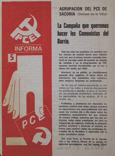 �La campa�a que queremos hacer los comunistas del barrio�