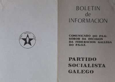 �Comunicado do PSG sobor da decisi�n da federacion gallega do PSOE�