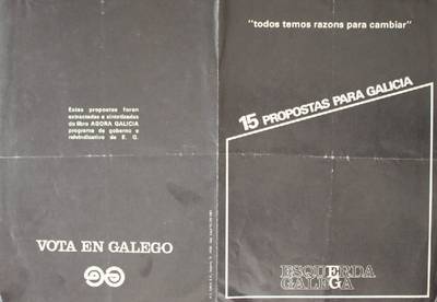 �15 propostas para Galicia�