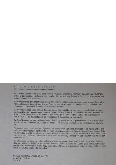 �A todo o pobo galego�