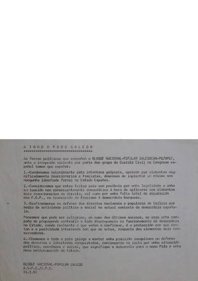 �A todo o pobo galego�