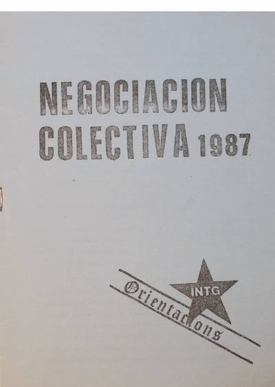�Negociacion colectiva 1987�