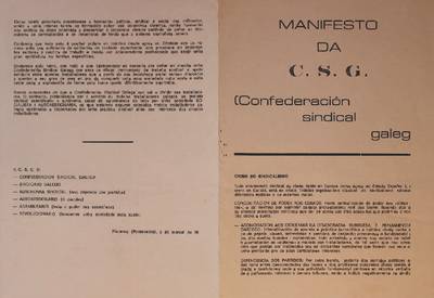 �Manifesto da C.S.G�