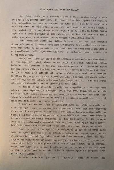 �25 de xullo D�a da Patria Galega�