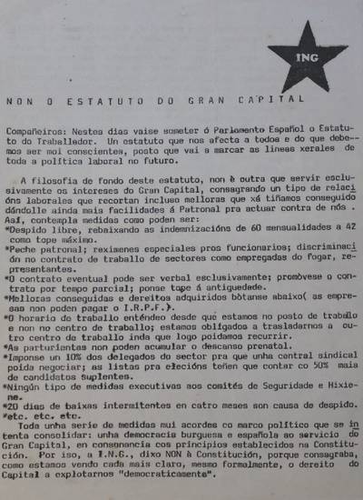 �Non o estatuto do gran capital�