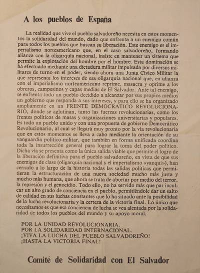 �A los pueblos de Espa�a�