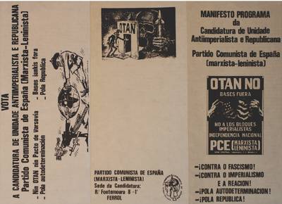�Manifesto programa da Candidatura de Unidade Antiimperialista e Republicana - Partido Comunista de Espa�a (marxista-leninista)�