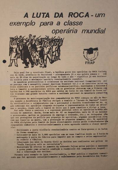 �A luta da Roca- exemplo para a classe oper�ria mundial�