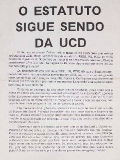 �O Estatuto sigue sendo da UCD�