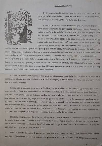 �Non a visita de Reagan!!�