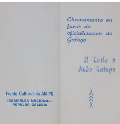 �Chamamento en favor da oficializaci�n do Galego�