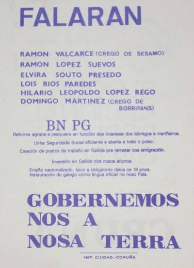 �Mitin do Bloque Nacional Popular Galega�