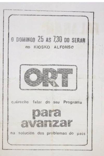 �ORT qu�reche falar do seu Programa para avanzar na soluci�n dos problemas do pais�