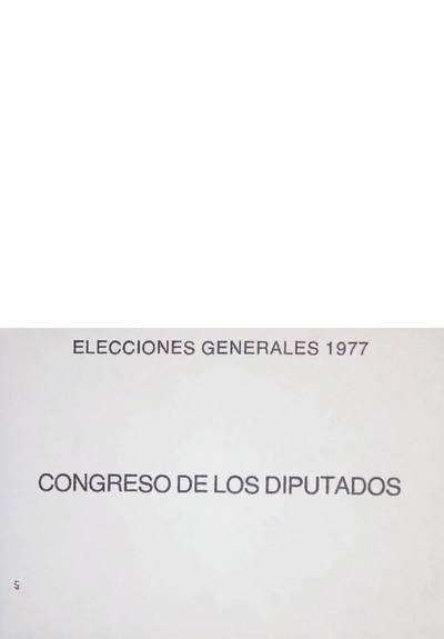 Papeletas electorais Congreso dos deputados 1977.
