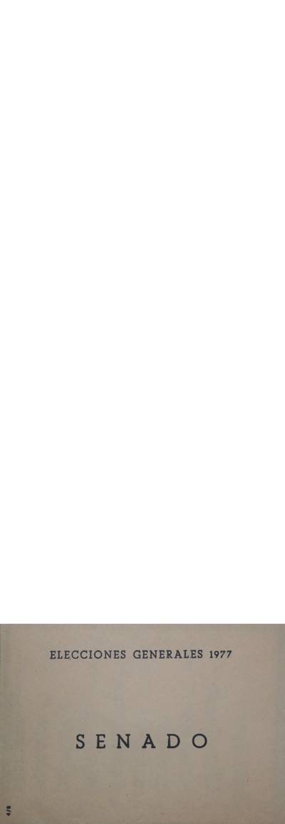 Papeleta electoral Senado 1977